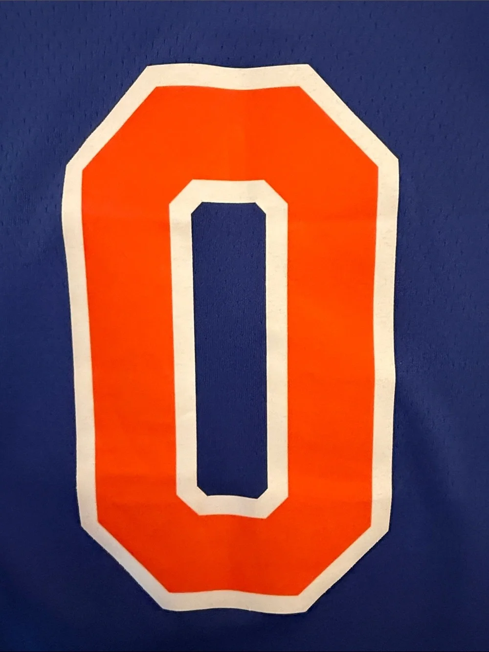 Nike Blue and Orange New York Basketball Game Jersey